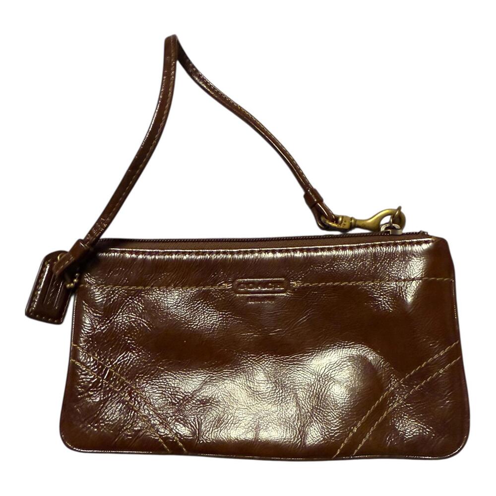 Coach Legacy Brown Leather Wristlet (2000s Vintage)